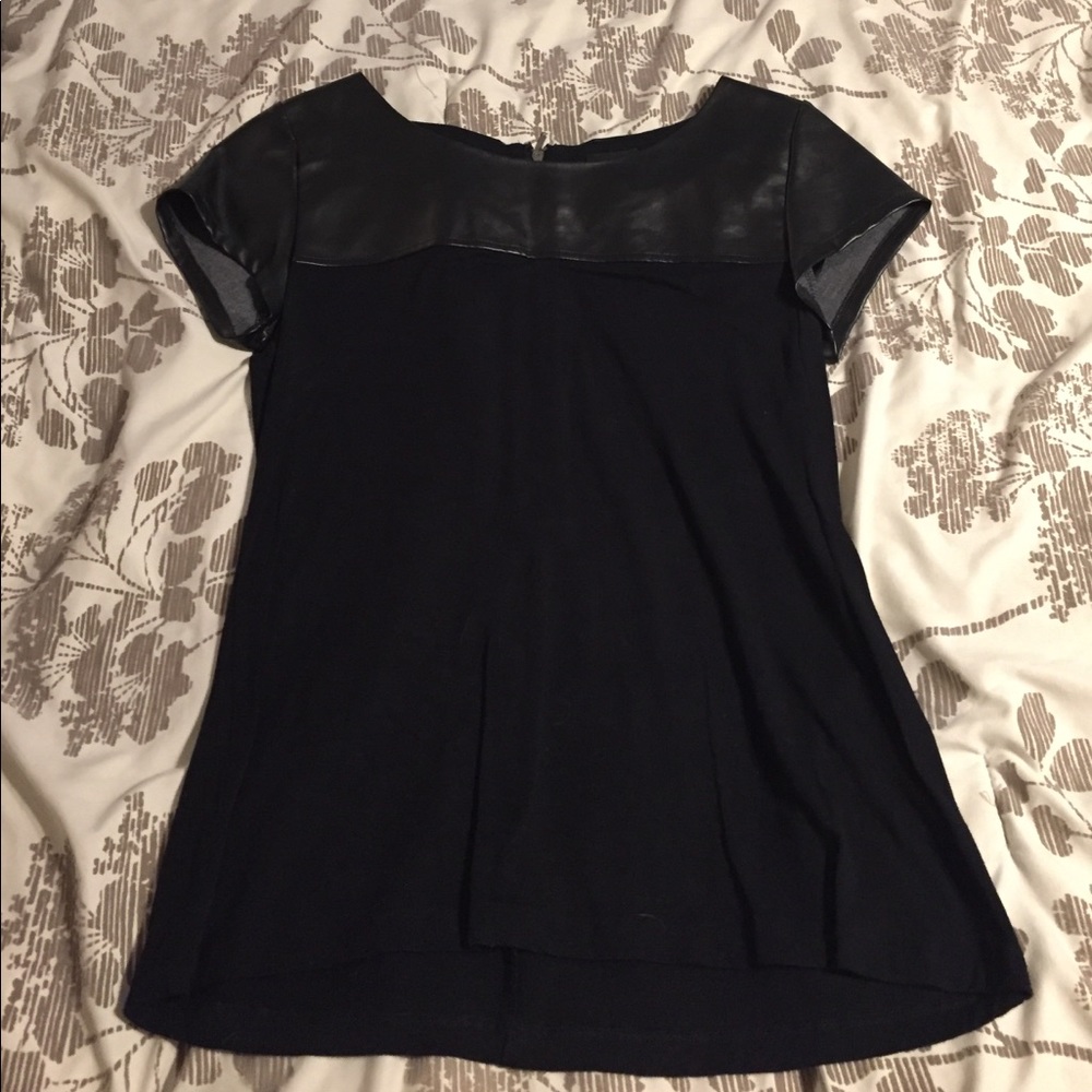 Pleather block top